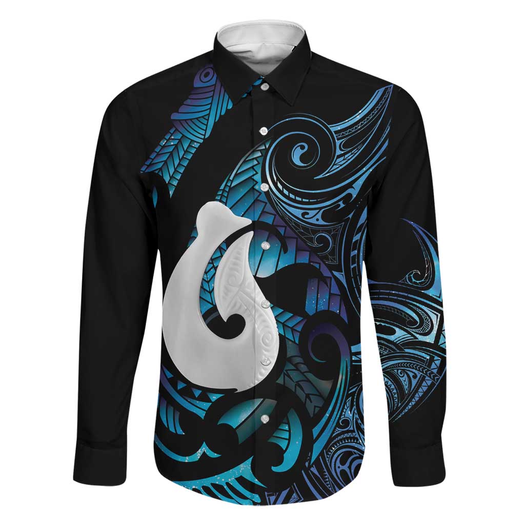 Hei Matau New Zealand Matariki Family Matching Tank Maxi Dress and Hawaiian Shirt NZ Fish Hook Maori Art