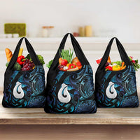 Hei Matau New Zealand Matariki Grocery Bag NZ Fish Hook Maori Art LT14 3-pack One Size Purple - Polynesian Pride