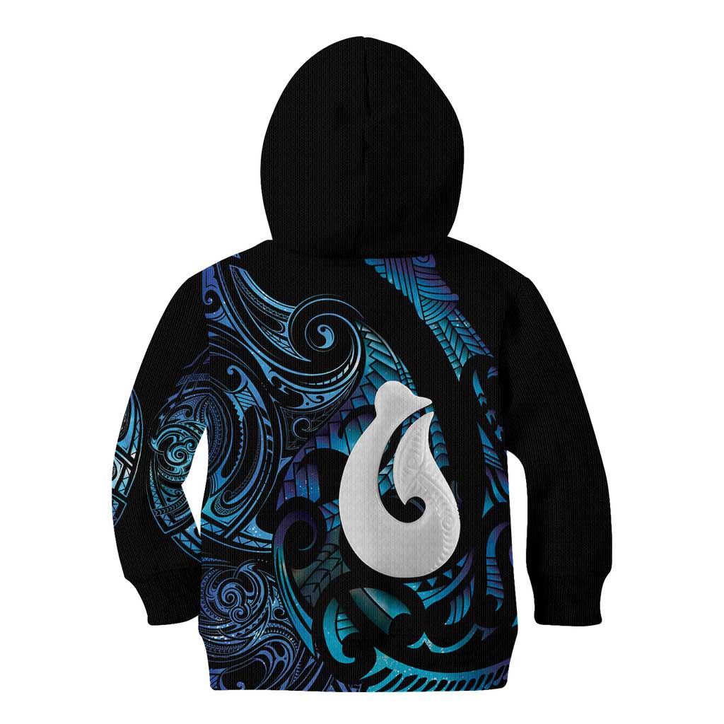 Hei Matau New Zealand Matariki Kid Hoodie NZ Fish Hook Maori Art LT14 - Polynesian Pride