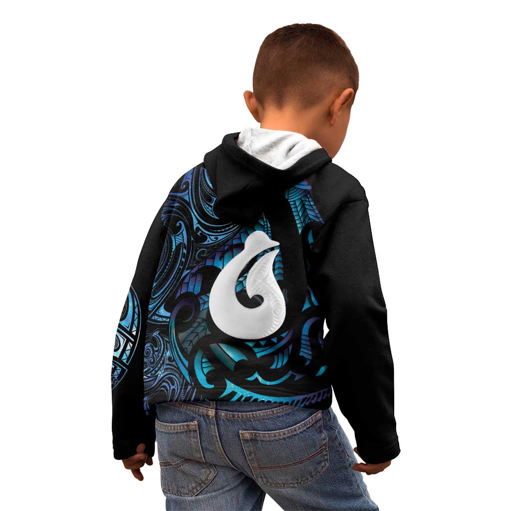 Hei Matau New Zealand Matariki Kid Hoodie NZ Fish Hook Maori Art LT14 - Polynesian Pride