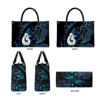 Hei Matau New Zealand Matariki Leather Bag NZ Fish Hook Maori Art