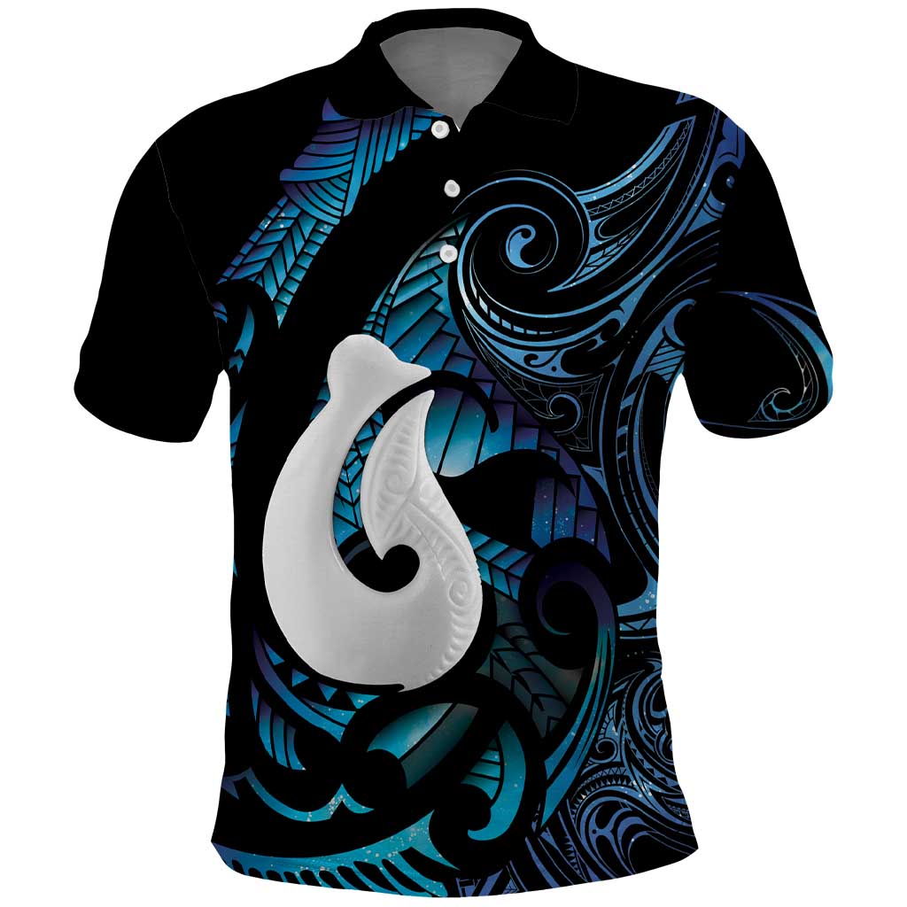 Hei Matau New Zealand Matariki Polo Shirt NZ Fish Hook Maori Art