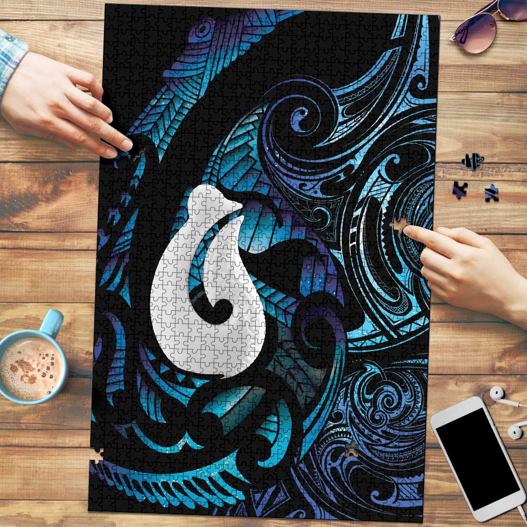 Hei Matau New Zealand Matariki Puzzle NZ Fish Hook Maori Art LT14 Purple - Polynesian Pride