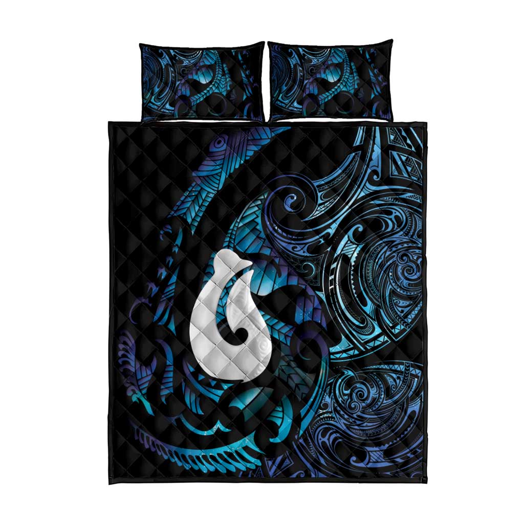 Hei Matau New Zealand Matariki Quilt Bed Set NZ Fish Hook Maori Art LT14 - Polynesian Pride