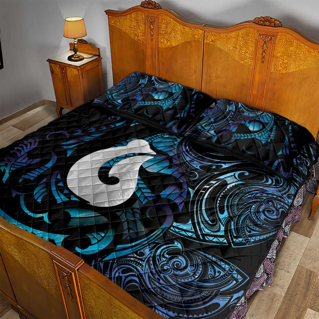 Hei Matau New Zealand Matariki Quilt Bed Set NZ Fish Hook Maori Art LT14 - Polynesian Pride