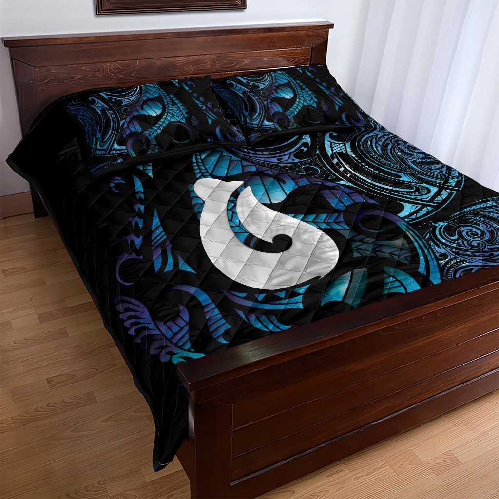 Hei Matau New Zealand Matariki Quilt Bed Set NZ Fish Hook Maori Art LT14 - Polynesian Pride