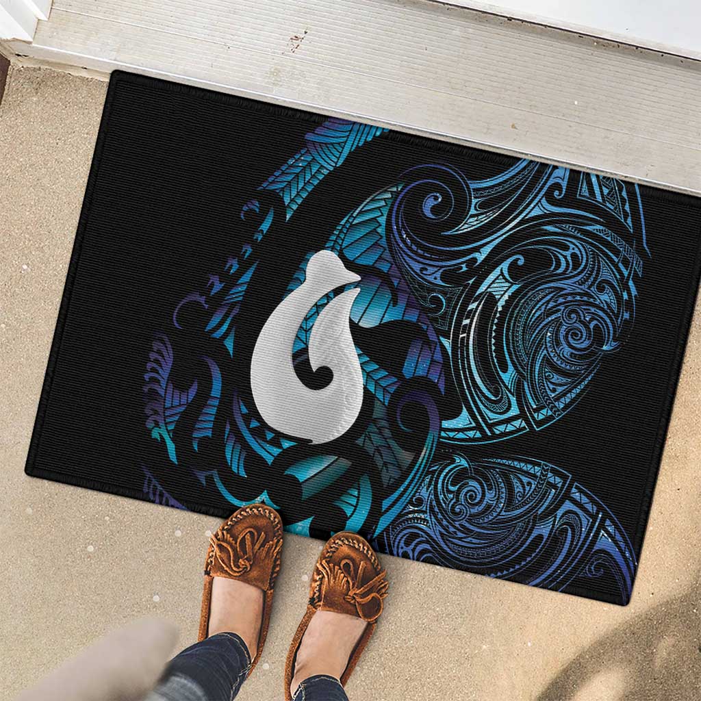 Hei Matau New Zealand Matariki Rubber Doormat NZ Fish Hook Maori Art LT14 - Polynesian Pride