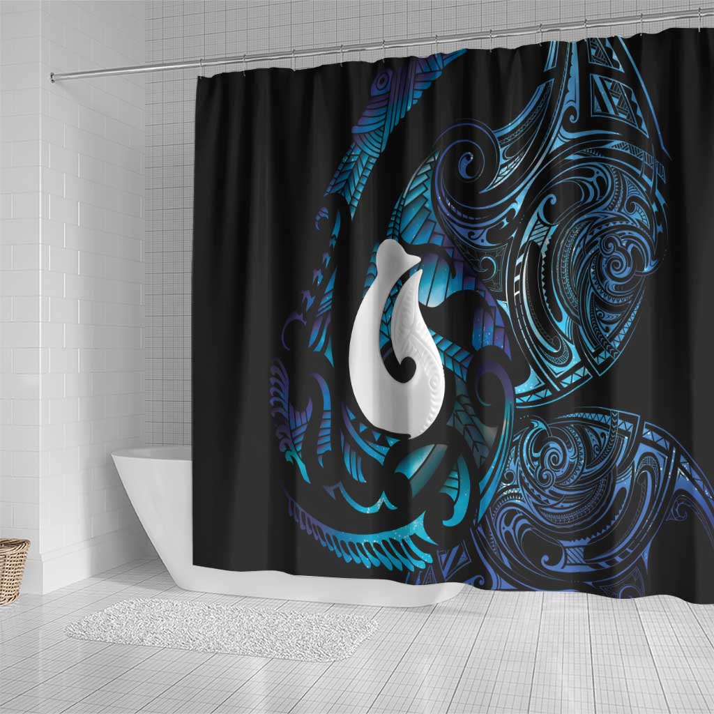 Hei Matau New Zealand Matariki Shower Curtain NZ Fish Hook Maori Art LT14 - Polynesian Pride