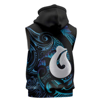 Hei Matau New Zealand Matariki Sleeveless Hoodie NZ Fish Hook Maori Art LT14 - Polynesian Pride