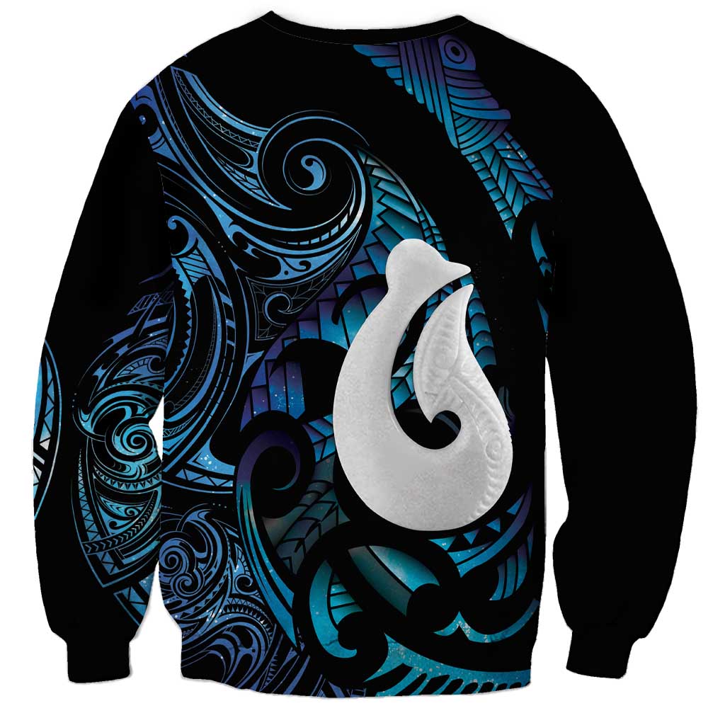 Hei Matau New Zealand Matariki Sweatshirt NZ Fish Hook Maori Art LT14 - Polynesian Pride