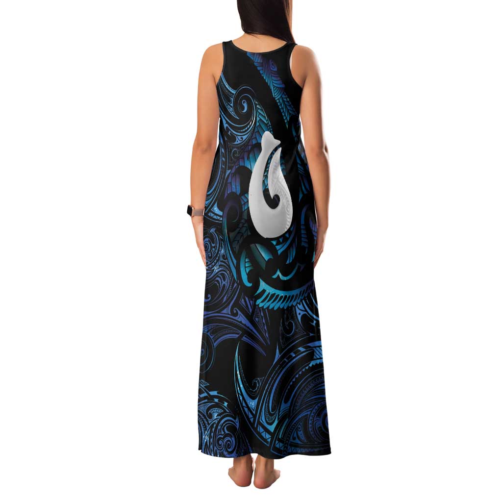 Hei Matau New Zealand Matariki Tank Maxi Dress NZ Fish Hook Maori Art LT14 - Polynesian Pride