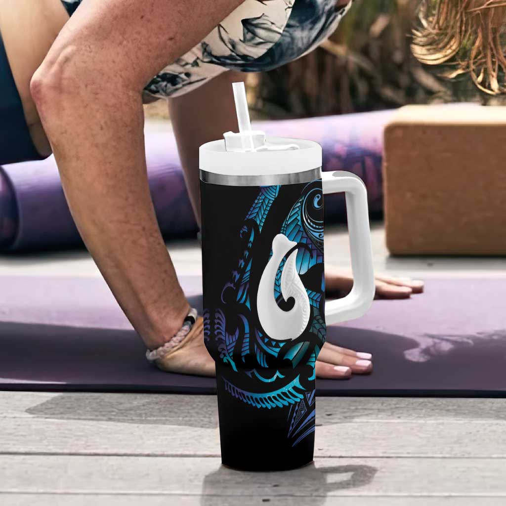 Hei Matau New Zealand Matariki Tumbler With Handle NZ Fish Hook Maori Art LT14 - Polynesian Pride