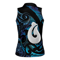 Hei Matau New Zealand Matariki Women Sleeveless Polo Shirt NZ Fish Hook Maori Art