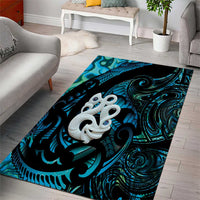 Manaia New Zealand Matariki Area Rug NZ Paua Shell Maori Art LT14 - Polynesian Pride