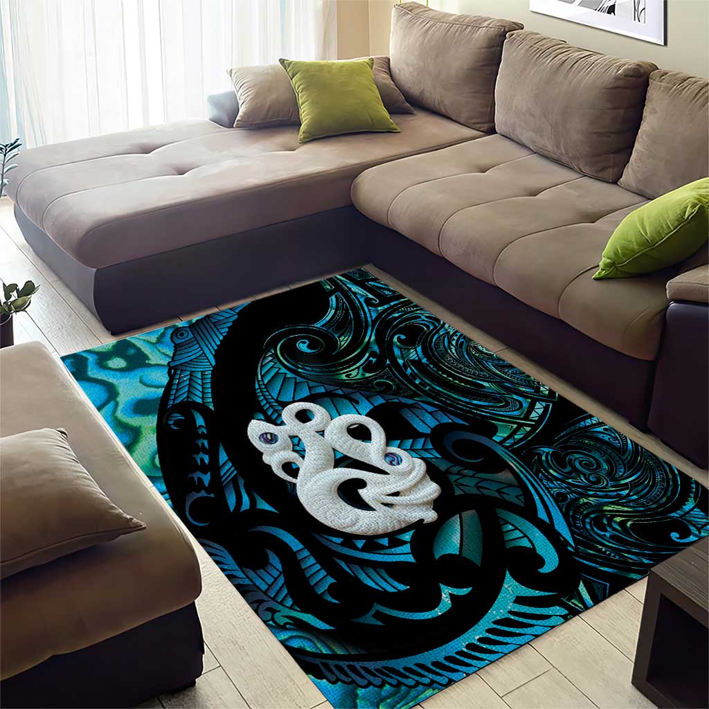 Manaia New Zealand Matariki Area Rug NZ Paua Shell Maori Art LT14 - Polynesian Pride