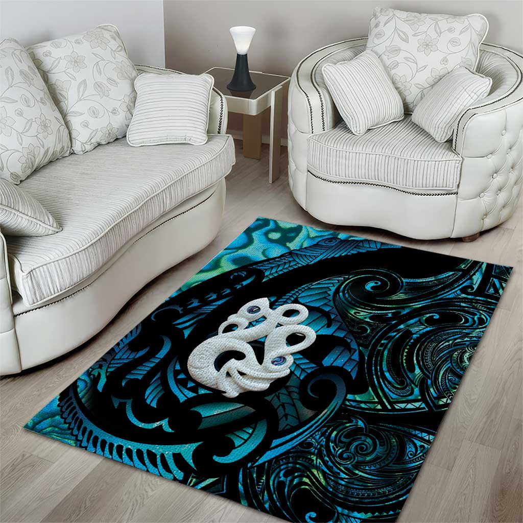 Manaia New Zealand Matariki Area Rug NZ Paua Shell Maori Art LT14 - Polynesian Pride
