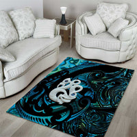 Manaia New Zealand Matariki Area Rug NZ Paua Shell Maori Art LT14 - Polynesian Pride