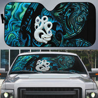 Manaia New Zealand Matariki Auto Sun Shade NZ Paua Shell Maori Art LT14 Turquoise - Polynesian Pride