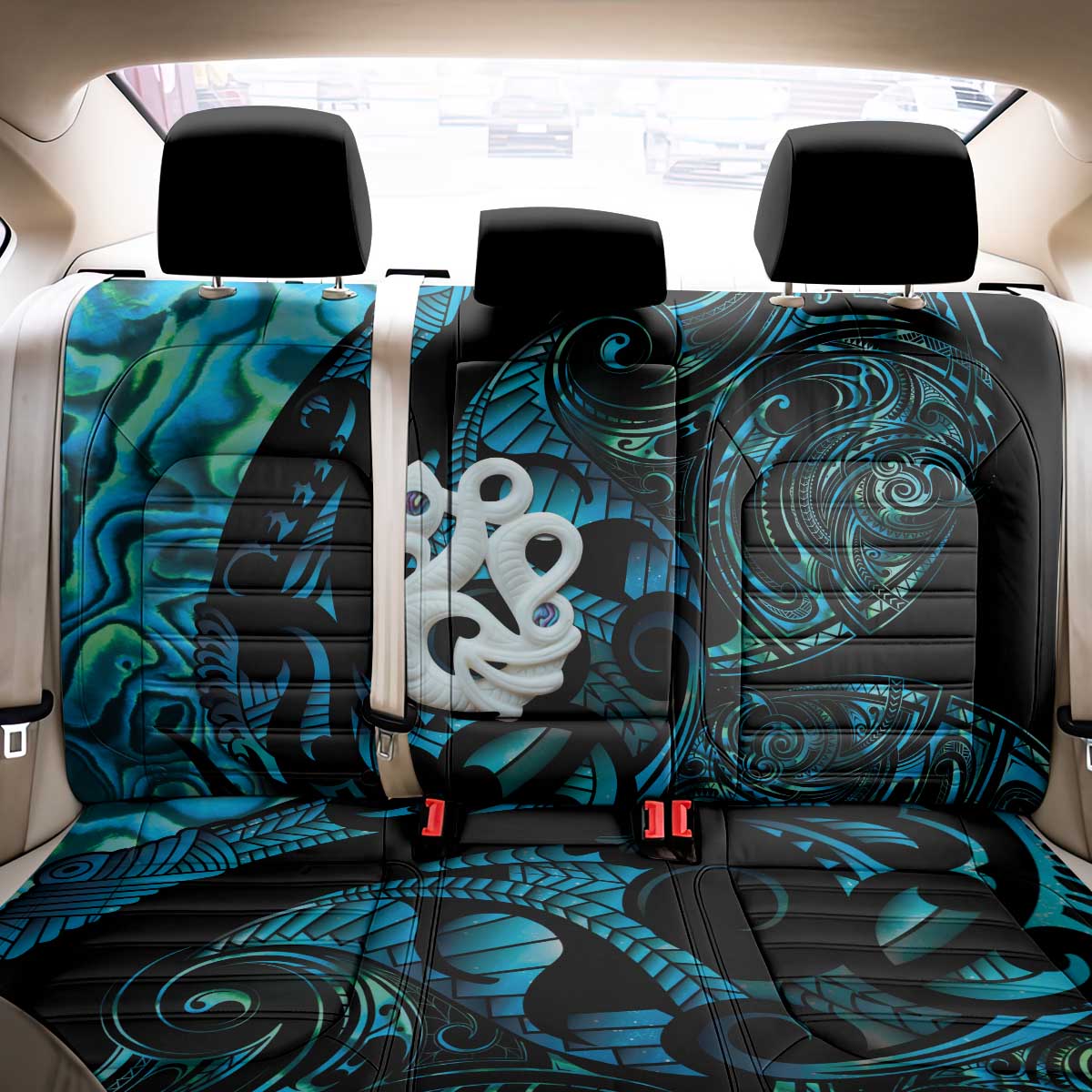 Manaia New Zealand Matariki Back Car Seat Cover NZ Paua Shell Maori Art LT14 - Polynesian Pride