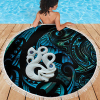 Manaia New Zealand Matariki Beach Blanket NZ Paua Shell Maori Art LT14 - Polynesian Pride
