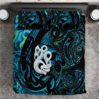 Manaia New Zealand Matariki Bedding Set NZ Paua Shell Maori Art LT14 Turquoise - Polynesian Pride