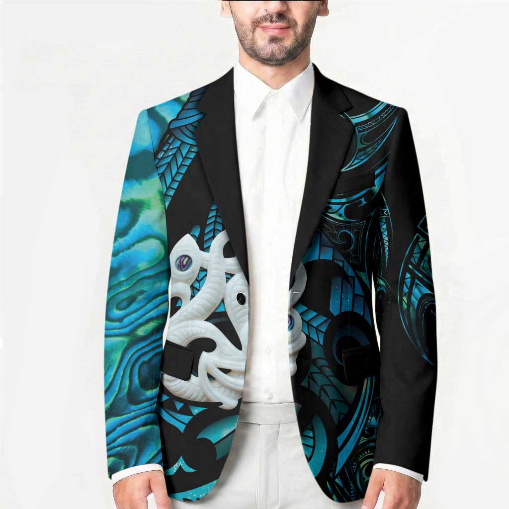 Manaia New Zealand Matariki Blazer NZ Paua Shell Maori Art LT14 - Polynesian Pride