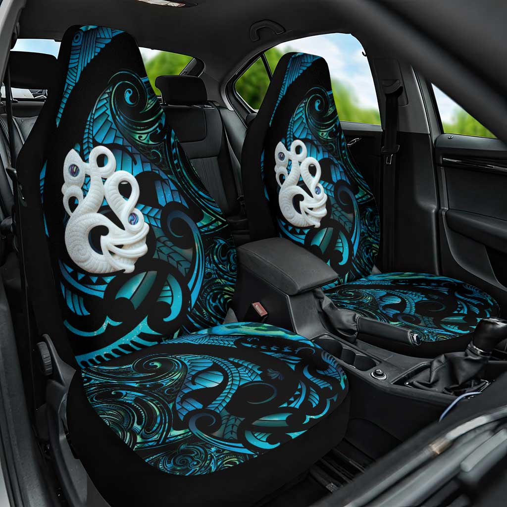 Manaia New Zealand Matariki Car Seat Cover NZ Paua Shell Maori Art LT14 One Size Turquoise - Polynesian Pride
