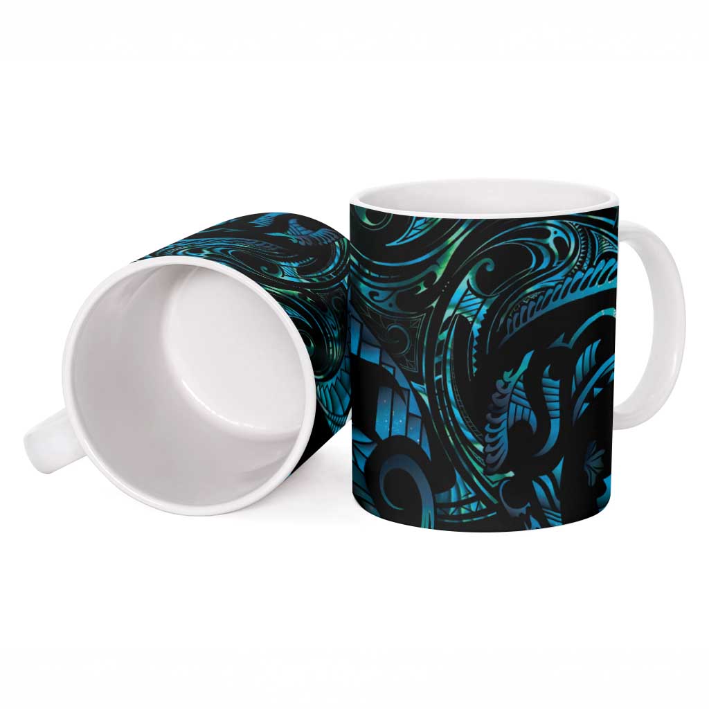 Manaia New Zealand Matariki Ceramic Mug NZ Paua Shell Maori Art LT14 - Polynesian Pride