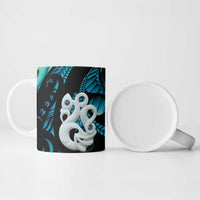 Manaia New Zealand Matariki Ceramic Mug NZ Paua Shell Maori Art LT14 - Polynesian Pride