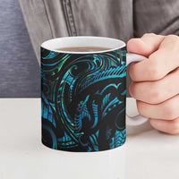 Manaia New Zealand Matariki Ceramic Mug NZ Paua Shell Maori Art LT14 - Polynesian Pride