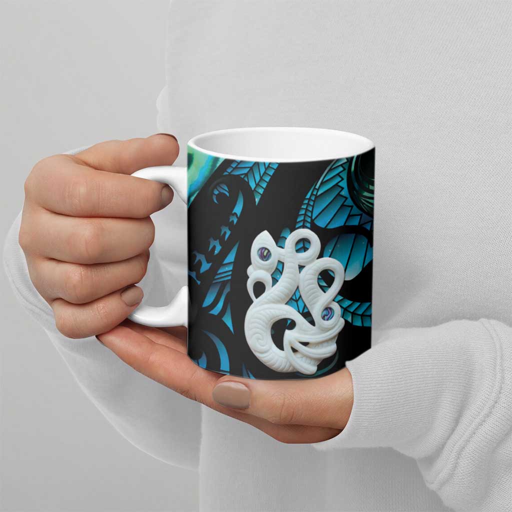 Manaia New Zealand Matariki Ceramic Mug NZ Paua Shell Maori Art LT14 - Polynesian Pride
