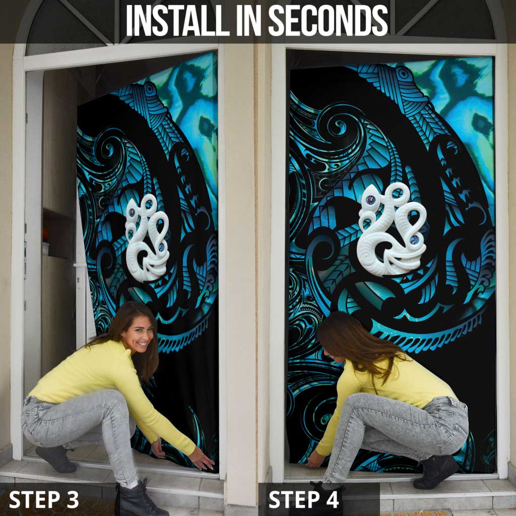 Manaia New Zealand Matariki Door Cover NZ Paua Shell Maori Art LT14 - Polynesian Pride