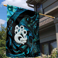 Manaia New Zealand Matariki Garden Flag NZ Paua Shell Maori Art LT14 - Polynesian Pride