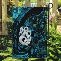 Manaia New Zealand Matariki Garden Flag NZ Paua Shell Maori Art LT14 Garden Flag Turquoise - Polynesian Pride