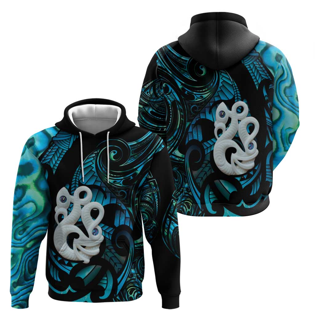 Manaia New Zealand Matariki Hoodie NZ Paua Shell Maori Art LT14 - Polynesian Pride