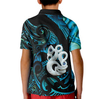 Manaia New Zealand Matariki Kid Polo Shirt NZ Paua Shell Maori Art LT14 - Polynesian Pride