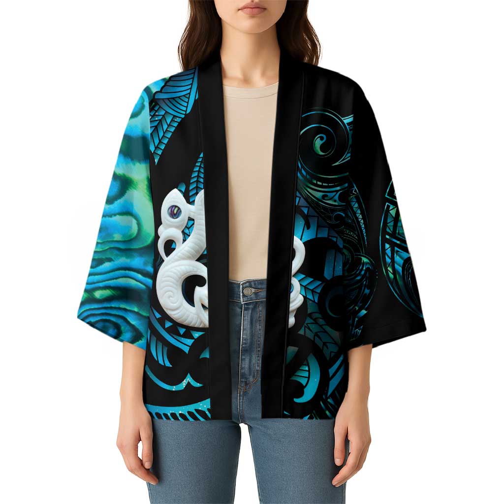 Manaia New Zealand Matariki Kimono NZ Paua Shell Maori Art LT14 - Polynesian Pride