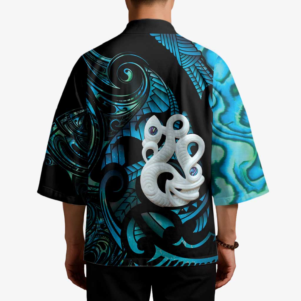 Manaia New Zealand Matariki Kimono NZ Paua Shell Maori Art LT14 - Polynesian Pride