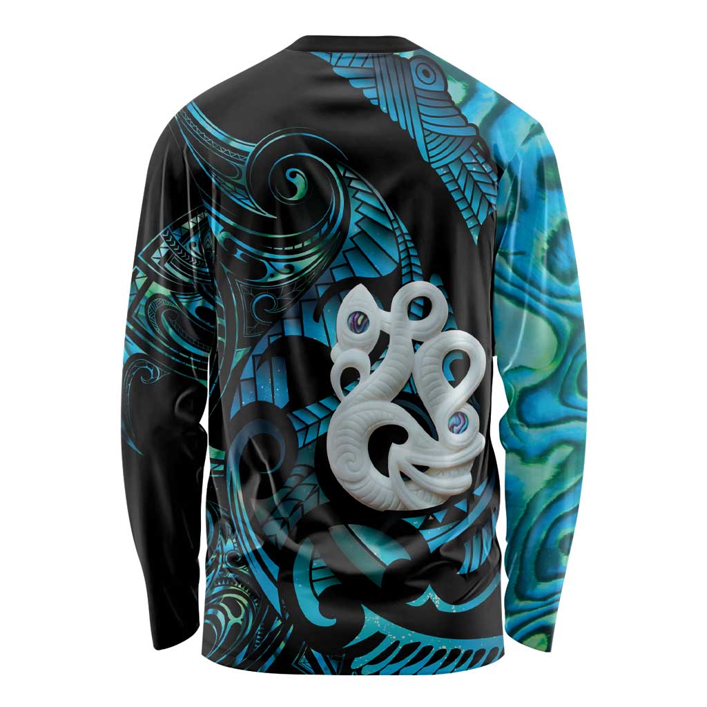 Manaia New Zealand Matariki Long Sleeve Shirt NZ Paua Shell Maori Art LT14 - Polynesian Pride