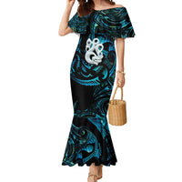 Manaia New Zealand Matariki Mermaid Dress NZ Paua Shell Maori Art LT14 Women Turquoise - Polynesian Pride