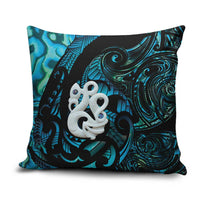 Manaia New Zealand Matariki Pillow Cover NZ Paua Shell Maori Art LT14 Turquoise - Polynesian Pride