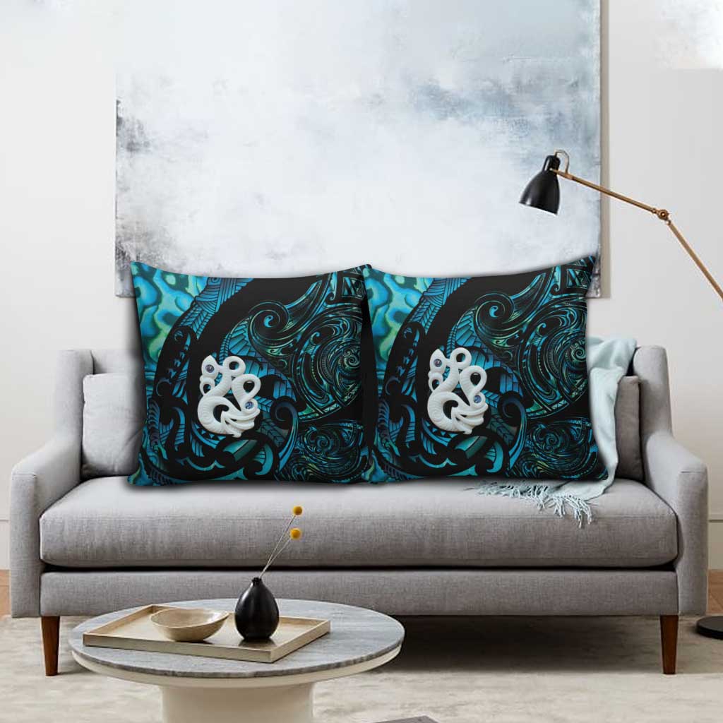 Manaia New Zealand Matariki Pillow Cover NZ Paua Shell Maori Art LT14 - Polynesian Pride