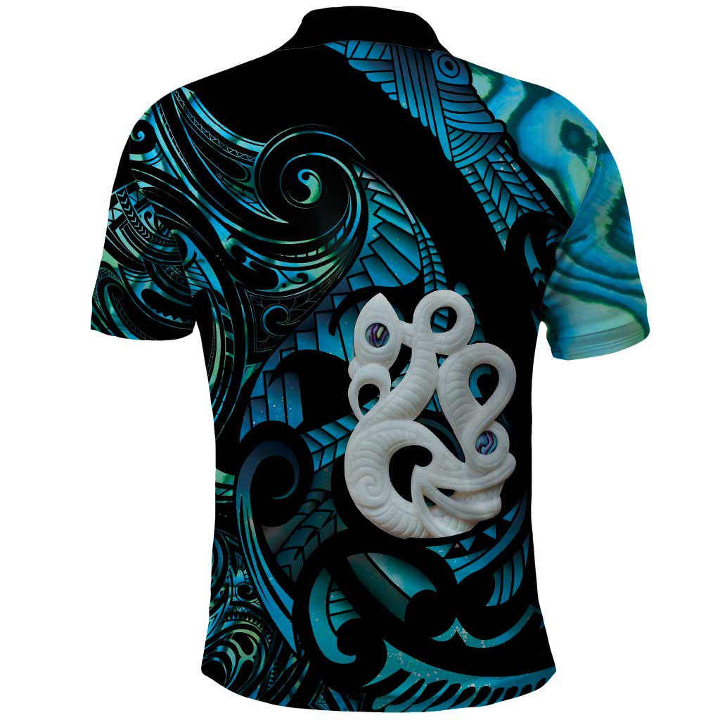 Manaia New Zealand Matariki Polo Shirt NZ Paua Shell Maori Art LT14 - Polynesian Pride