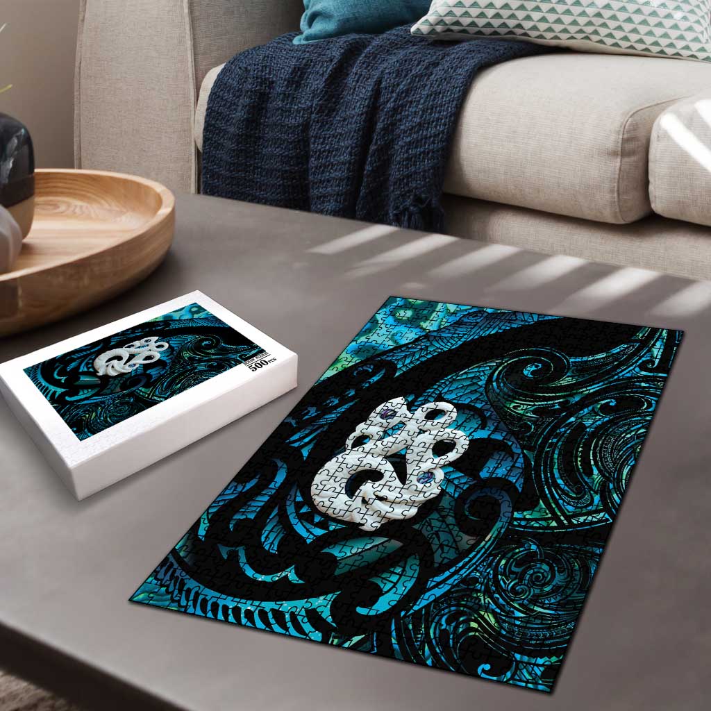 Manaia New Zealand Matariki Puzzle NZ Paua Shell Maori Art LT14 - Polynesian Pride