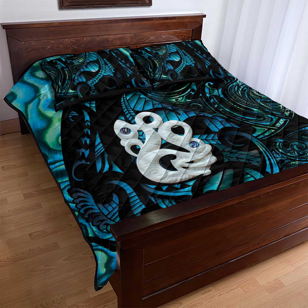 Manaia New Zealand Matariki Quilt Bed Set NZ Paua Shell Maori Art LT14 - Polynesian Pride