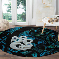 Manaia New Zealand Matariki Round Carpet NZ Paua Shell Maori Art LT14 - Polynesian Pride