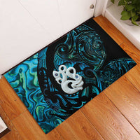 Manaia New Zealand Matariki Rubber Doormat NZ Paua Shell Maori Art LT14 - Polynesian Pride