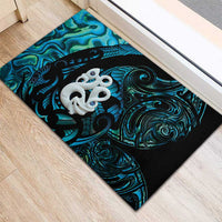 Manaia New Zealand Matariki Rubber Doormat NZ Paua Shell Maori Art LT14 - Polynesian Pride