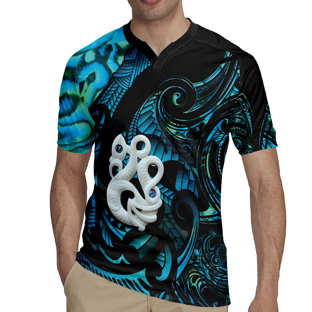Manaia New Zealand Matariki Rugby Jersey NZ Paua Shell Maori Art LT14 - Polynesian Pride