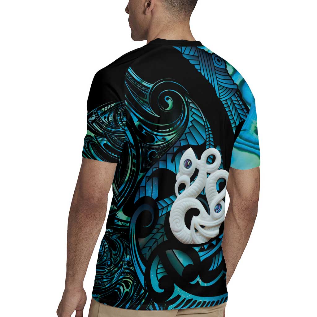 Manaia New Zealand Matariki Rugby Jersey NZ Paua Shell Maori Art LT14 - Polynesian Pride